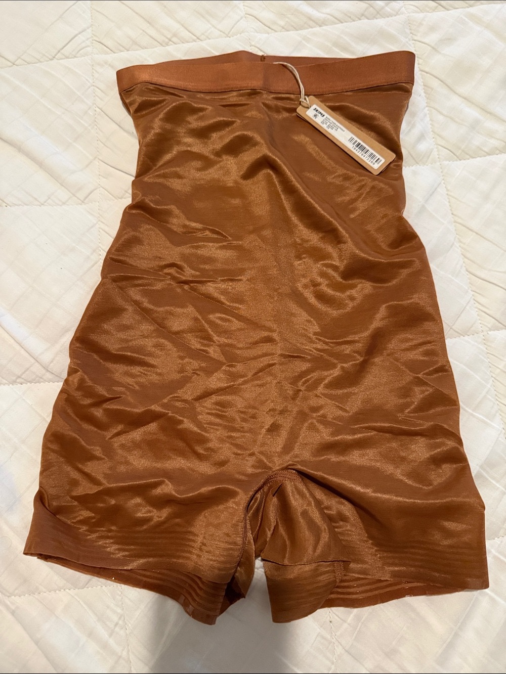 SKIMS Sculpting High-Waist Shapewear Shorts in Copper